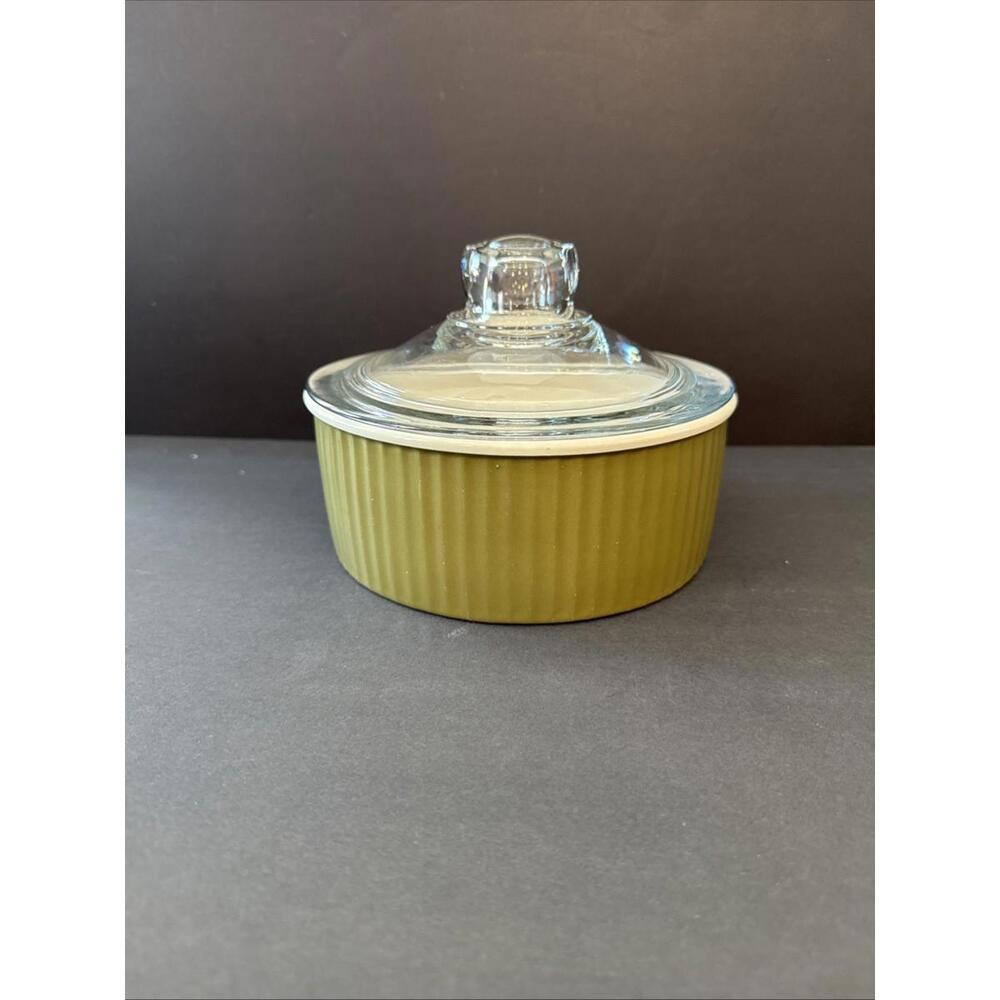 Copco Michael Lax Green Ceramic Baking Dish With Lid 7.25” Wide X 2.75” Tall